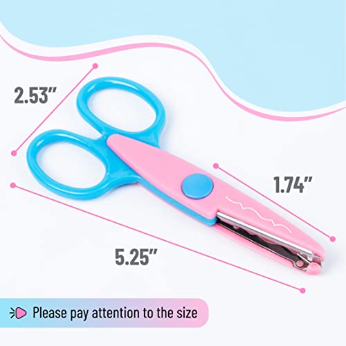 Mr. Pen- Craft Scissors Decorative Edge, 6 Pack, Bright Zig Zag Scissors - color: Bright
