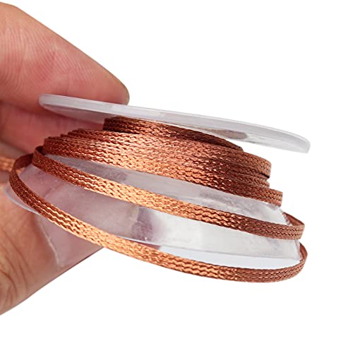 solder wick braid 10ft Length Desoldering Wick Braid Remover Tool Solder Sucker 1 piece No-Clean soldering Wick Wire Roll and Disassemble Electrical Components - style: 1pcs