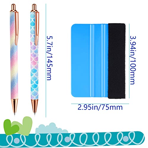 Weeding Tools for Vinyl，2 Pieces Air Release Pen Craft Vinyl Weeding Tools Stainless Steel Point Retractable Air Release Weeding Tools for Craft Weeding Essential Adhesive Vinyl (Multicolour) - size: multicolour Weeding
