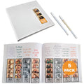 2x6 Strip Album, White Cover White Pages, 2 Gel Pens, 5pk - color: White, size: 5