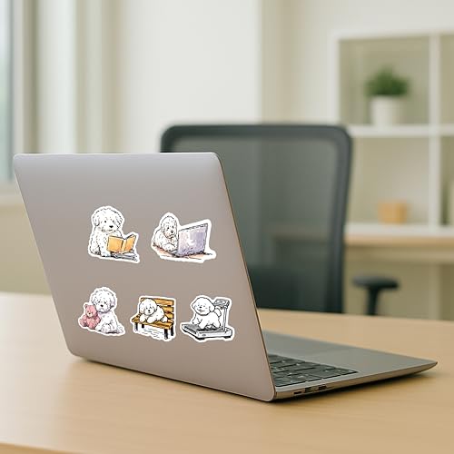 100 PCS Bichon Frise Stickers Pack – Waterproof Dog Decals for Water Bottles, Laptops, Phones, Notebook, Cars – Cool Vibrant Graphics for Bichon Frise Enthusiast - color: Bichon Frise