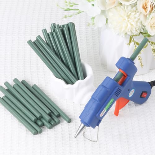 Olive Green Wax Seal Sticks, 30pcs Sealing Wax Sticks, HOSEALING Glue Gun Wax Seal Sticks for Wax Seal Stamp, Premium Sealing Wax for Wedding Invitations, Letter, Envelope (Mini Size) - color: Olive Green