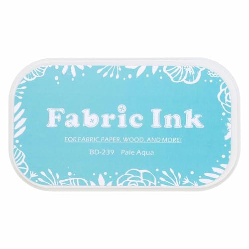 MECCANIXITY Ink Pads for Stamps, 3.7x2.2 Inch Fabric Ink Pad for Cloth, Wood, Paper, Fingerprint, DIY Card Making, Lake Blue - color: Lake Blue