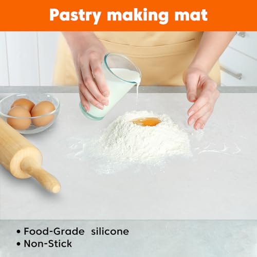 Large Silicone Mat for Countertop, 16"x72" Heat Resistant Mat, Translucent - color: Translucent, size: 72"L x 16"W