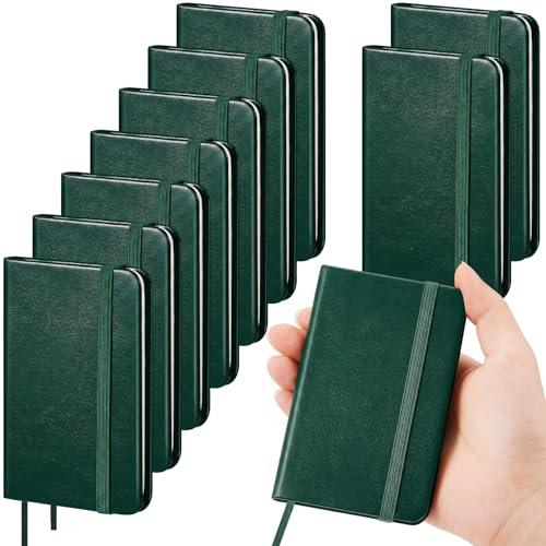 Qeeenar 10 Pcs Mini Pocket Notebook, Solid Color, Deep Green - color: Deep Green, size: Solid Color