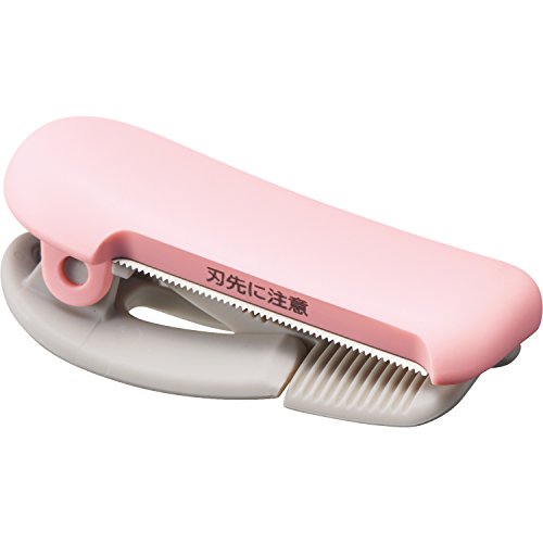 KOKUYO Washi Tape Cutter, Masking Tape Dispenser, Mini Portable Light Cutting, Clip Type, for 20-25mm Wide Tape, Light Pink, Japan Import (T-SM401LP) - color: Light Pink, size: 20-25mm