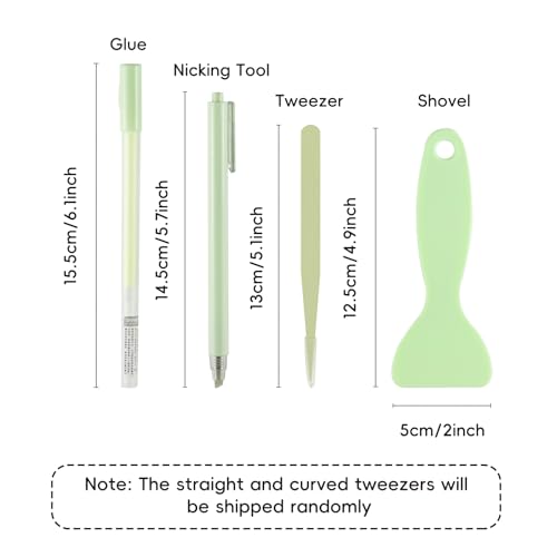 4 PCS Green Scrapbooking Tools Set - color: Green