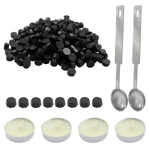 360Pcs Black Sealing Wax Beads Set - color: Black