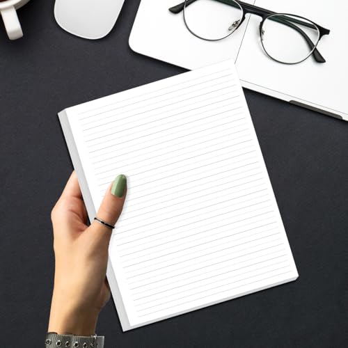 (2-Pack) Unpunched Line Paper - 200 Sheets/400 Pages Loose Leaf Paper Line Refills, Letter Size, 100gsm, White, 8.5" x 11" - size: 200 Sheets, style: Unpunched