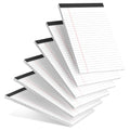 AILZFEI 6pcs Small Note Pad 5x8 College Ruled Legal Pads Paper Notepads 6 Pack Study Back Writing Pads 5 x 8 Legal Pads Perforated Narrow Ruled Pads of Paper White - color: White