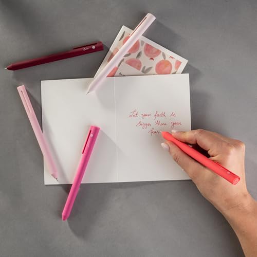 DIVERSEBEE Gel Ink Pens Assorted Colors, 0.5 mm Fine Point (Pink) | Bible Pens No Bleed Through with Cute Fine Tip, Bible Study Journaling Supplies Set, 5 Pack - color: Pink, size: 1 Count (Pack of 5)