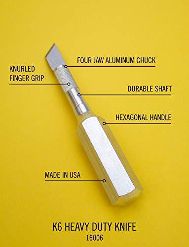 Excel Blades K6 Heavy Duty Metal Craft Knife, Hexagonal Aluminum Handle