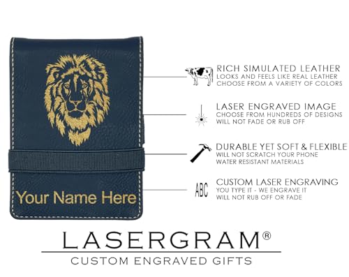 LaserGram Mini Padfolio with Notepad and Pen, Monarch Butterfly, Personalized Engraving Included (Black with Gold) - color: Black With Gold