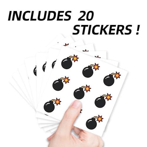 AHANDMAKER 180Pcs Planner Stickers Self-Adhesive Decals Explosion Stickers for Planner Calendar Scrapbook Crafting Arts Journaling Gift Bag Seal Theme Party Decor - style: Bomb
