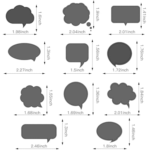 YKW 11PCS Multi-Shape Speech Bubble Chat Cutting Dies, DIY Paper Craft Cutting Dies for Scrapbooking Card Making Journal Decoration and Paper Art Perfect for Craft Enthusiasts and Kids Metal Die Cuts - style: Dialog Box
