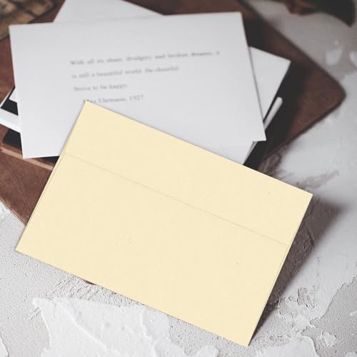 100 Pack Goefun A2 Cream Self Seal Envelopes, 4.375 x 5.75 - color: cream, size: A2