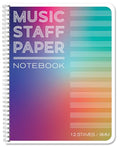 BookFactory Music Staff Notebook, Wire-O, 100 Pages - style: Wire-O