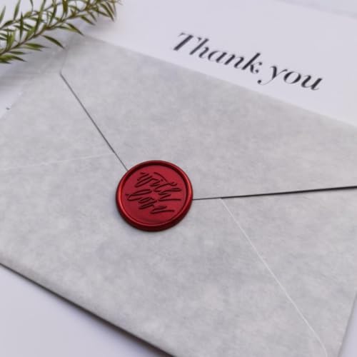 600pcs Sealing Wax Beads for Wax Seal Stamp, Perfect for Gift Sealing, Letter Sealing, Crafting Projects, Invitations Cards Sealing, Envelopes Sealing (Metallic Red) - color: Metallic Red