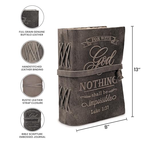 LEATHER VILLAGE Christian Gift Journal, Black 13x8. - color: Black, size: 13 inches X 8 inches