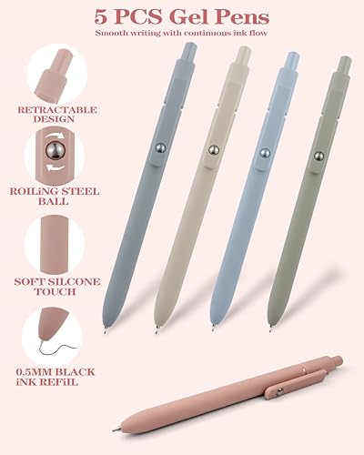 JIZHIYUAN 54PC Aesthetic School Supplies with Pink Pencil Case for Students - color: Pink