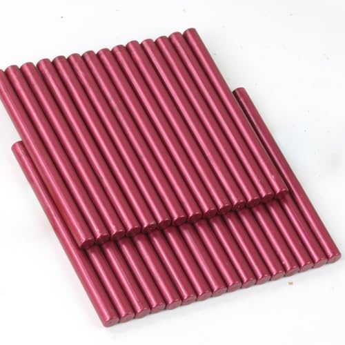 Purplish Red Wax Seal Sticks, 30pcs Sealing Wax Sticks, HOSEALING Glue Gun Wax Seal Sticks for Wax Seal Stamp, Premium Sealing Wax for Wedding Invitations, Letter, Envelope (Mini Size) - color: Purplish Red