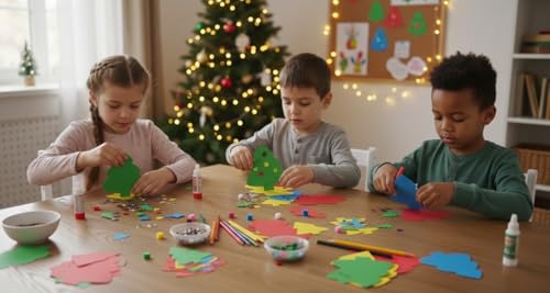 SHAPES ETC. 5.5" x 5.5" Evergreen Tree Creative Foam Cut-Outs, 15-Count - color: Assorted Foam Tree