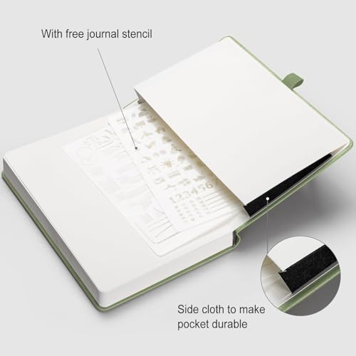 AHGXG Dotted Journal, 320 Pages, A5 (5.75'' × 8.38'') - color: Light Green, size: A5