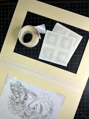 Lineco Self-Adhesive Polypropylene Mounting Corners, 1.25 Inch, 48 PCS - size: Pack of 2