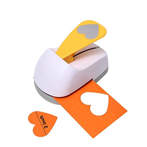 Craft Lever Punch 2 inch Heart Paper Punch Professional Tool for Valentine's Day Paper Crafting DIY Projects，Gifts，Stationery，Education，Greeting Cards Arts Fun Projects - color: Heart