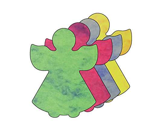 SHAPES ETC. 5.5" x 5.5" Angel Creative Cut-Outs, Marble Colors, 31-Count - color: Assorted Marble Angels