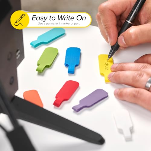 Wrap-It Storage - Cable Labels, Medium, Multi-Color (30-Pack) Write On Cord Tags for Wire Management and Identification | Write On Cord Labels, Wire Labels, Cable Tags and Wire Tags for Spring Cleaning Cable Management and Identification - color: Assorted
