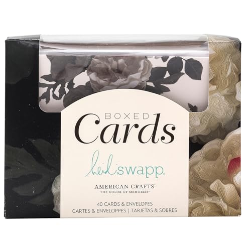 Heidi Swapp Blank Greeting Cards and Envelopes, 40pk - A2 Envelopes with Assorted Cards for All Occasions and Thank You Notes - 10 Unique Designs, Magnolia Jane - color: Magnolia Jane