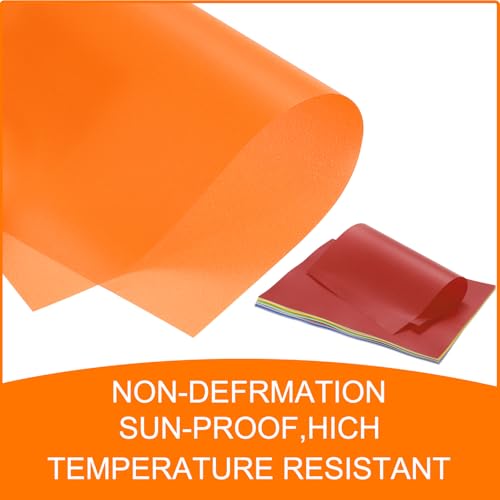 MECCANIXITY Colored Vellum Paper, 50 Sheet Orange Transparency 8.5 x 11 Printable Vellum Paper, Translucent Vellum Sheets for Printing Wedding Invitations Ink Jet Laser Printer - color: Orange