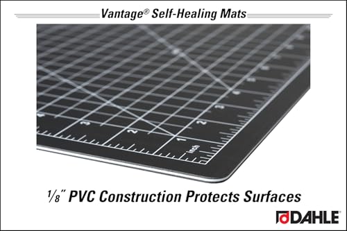Dahle Vantage 10674 Premium Self-Healing Cutting Mat, 36"x48", 1/2" Grid, 5 Layers for Max Healing, Perfect for Crafts & Sewing, Black - color: Black, size: 48"L x 36"W