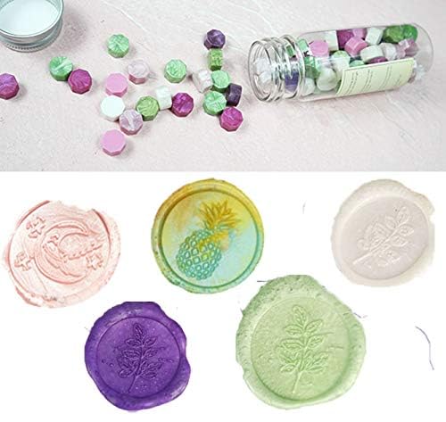 80 Pieces Colorful Mixed Color Sealing Wax Beads for Wax Seal Stamp Metallic Rose Lime Green Sealing Wax Wedding Invitations Christmas Gift Cards Celebrate Party Envelopes Packages Sealing Kit