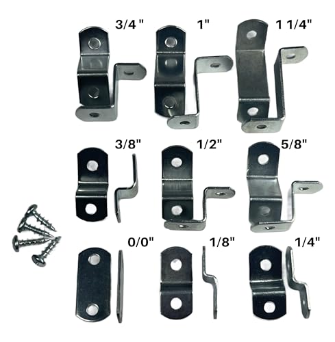 Canvas Clips for Picture Framing Screws Included 15 per Pack ( Choose Your Offset Size ) by E.H.C. (1" Offset) - size: 1" offset