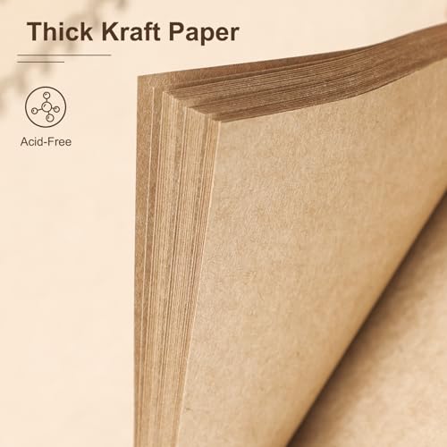 Scrapbook Album 12x12 Inches 100 Pages Hardcover Kraft Paper Brown - color: A Brown, size: 12"x12" 100 Pages
