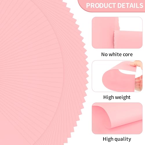 40 Sheets Romantic Pink Cardstock 180gsm Construction Paper 8.5"x11" - color: Romantic Pink, size: Letter Size [40 Sheets]