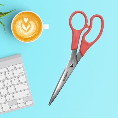 Westcott 8" All Purpose Value Stainless Steel Straight Scissors, Red - style: Red, 1-Pack