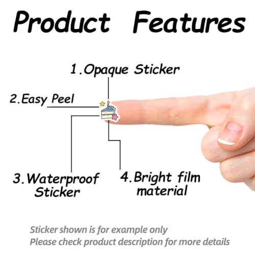 AHANDMAKER 500Pcs Cake Planner Stickers Self-Adhesive Decals Birthday Reminder Stickers for Planner Calendar Scrapbook Crafting Arts Gift Bag Seal Theme Party Decor - style: Cake
