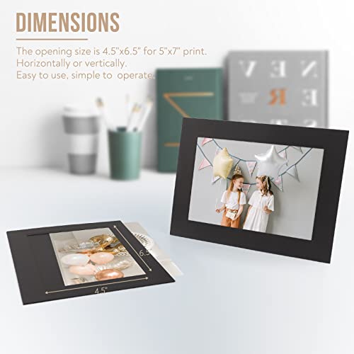 Golden State Art, Paper Picture Frames With Easel, 5X7, 50 Pack | Black, Photo Frame Cards, DIY Cardboard - color: Black, size: 50 Pack