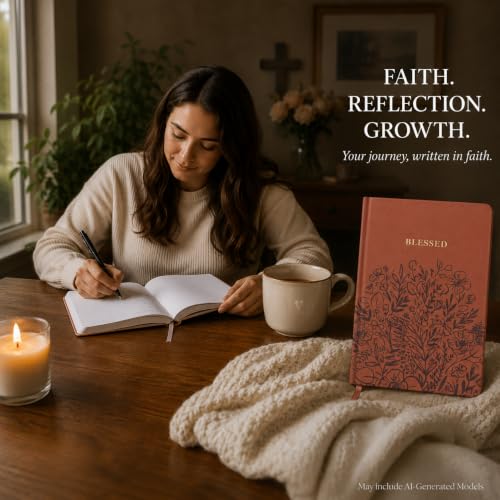 Eccolo Christian Journal Notebook Hardcover Lay Flat 192 Ivory Lined Pages - color: Tan, size: 6X8