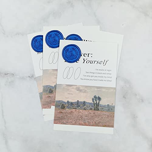 25Pcs Blue Letter L Adhesive Wax Seal Stickers, Hand-Made, No Need Seal Stamp, Tear and Use Wax Stickers for Wedding Invitations, Envelopes, Christmas Gift - color: 25pcs-blue, size: L