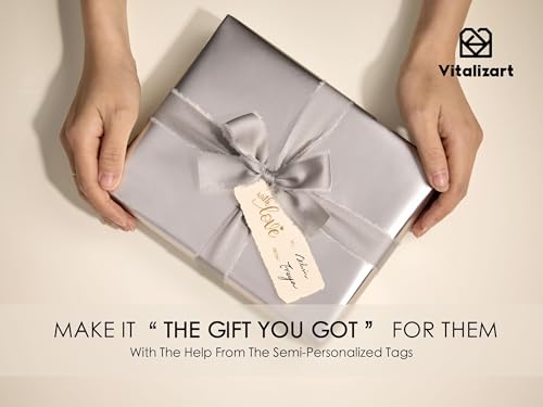 Vitalizart Matte Metallic Silver Wrapping Paper Set 17" Ribbons & Gift Tags | All-In-One Recyclable Luxury Elegant Gift Paper Roll Christmas Holiday Bridal Baby Shower Wedding Girls Boys Birthday 197" - color: Silver Paper & Silver Ribbons, size: 17 Inch
