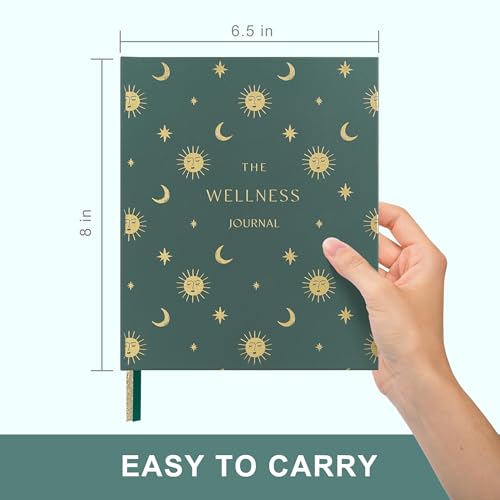 &And Per Se Wellness Journal, Self Care & Daily Journal for Women, Mental Health Planner with Habit Tracker, Diet & Goals, Undated, Gift-Ready (Celestial Green) - color: J-Celestial Green, size: 6.5 x 8 Inch