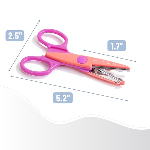 Mr. Pen- Craft Scissors Decorative Edge, 6 Pack, Jewel Colors - color: Jewel Colors