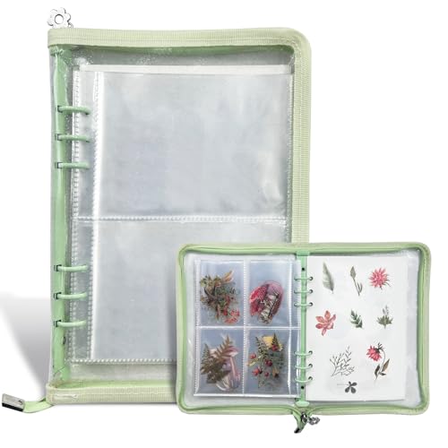 Reusable Sticker Storage Organizer Binder Collecting Book A5, Green - color: Green
