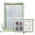 Reusable Sticker Storage Organizer Binder Collecting Book A5, Green - color: Green