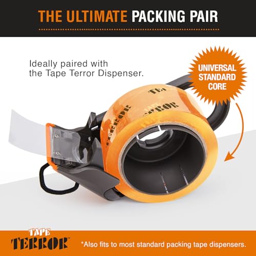 Heavy-Duty Clear Packing Tape (6 Rolls) - 48mm x 50m Per Roll | Strong Packing Tape for Moving Boxes, Shipping, Mailing, Storage, And More, Ideal for Household & Office Use - style: HD Tape – 6 Pack