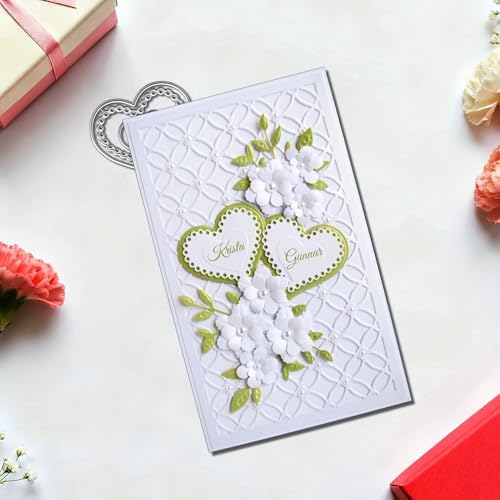 3D Backgrounds Frame Metal Cutting Die for Scrapbooking, Metal Die Cuts Stencils & Crafting Die Cut New Cutting Dies DIY Album Card Making Decor Paper Craft (Love Frame 2.8 x 2.5 in) - color: Love Frame 2.8 x 2.5 in